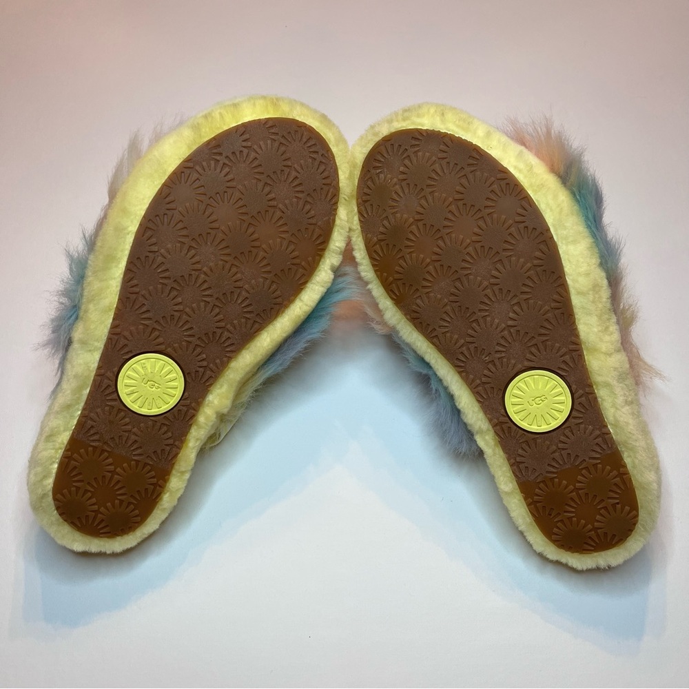 UGG Australia Fluff Yeah Slide Lemonade Tie-Dye Slippers Women’s Sz. 7 - Picture 6 of 11